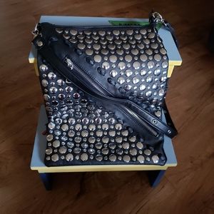 Leather Studded crossbody
